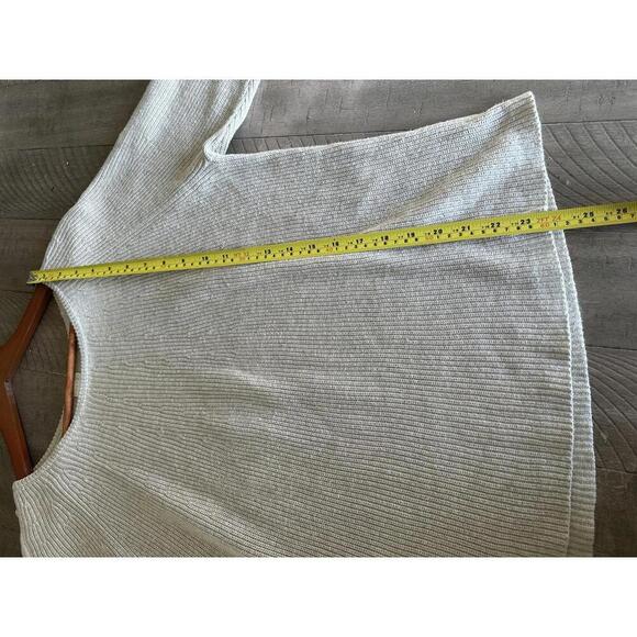 Poetry Taupe 3/4 Button Sleeve Knit Sweater Cotton/Linen Blend Women’s size 10 - Picture 8 of 9